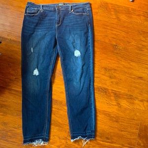 Blue mid rise jeans